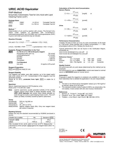 lcf clearing|Uricase method with Lipid Clearing Factor (LCF).
